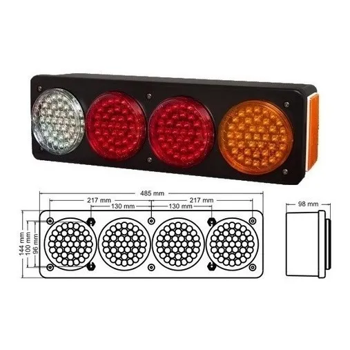 Faro Marco Soporte 4 Faros 3100 Electrónico Con 20 Leds 