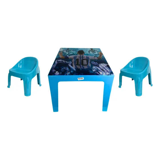 Juego Mesa Y 2 Sillones Infantiles Niños Plástico Diseños
