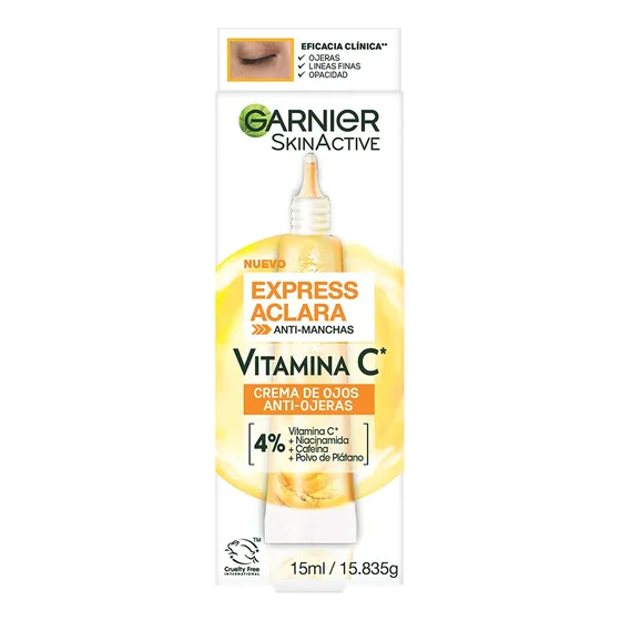 Garnier Exp.Aclara Crema de Ojos Reducción Ojeras Vitamina C,15ml