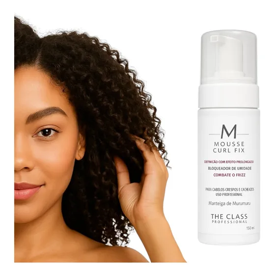 Mousse Capilar Curl Fixador Cabelos Cacheados Crespos 150ml