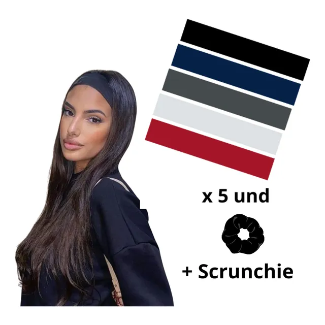 Bandanas Hair Band De Moda - Pack De 5 Und + Scrunchie