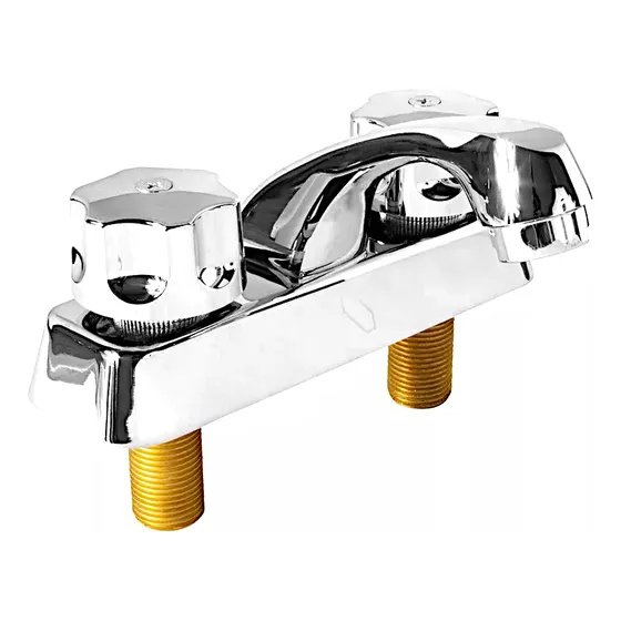 Mezcladora Cromada 4 PuLG Para Lavabo Ecologica Iusa Acabado Cromado Color Plateado