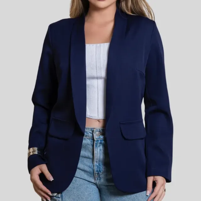 Blazer Feminino Alfaiataria Max Casual Social Elegante Chick