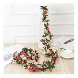 Corona De Rosas Falsas De Primavera Y Otoño Corona De Rosas Falsas De Primavera Y Otoño