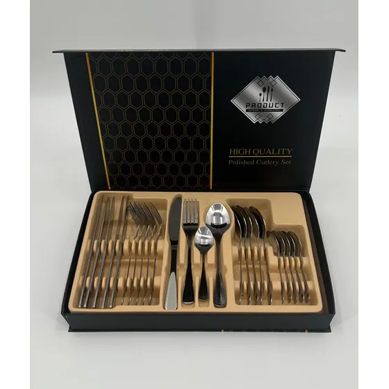 Set De Servicios Acero Inolvidable 24 Piezas Elegante
