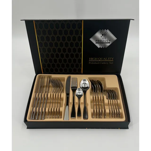 Set De Servicios Acero Inolvidable 24 Piezas Elegante