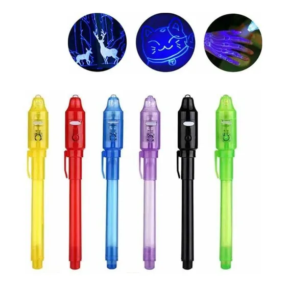 Marcador Invisible Uv Lapicera Bolígrafo Con Luz Mágico 