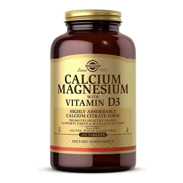 Calcio Magnesio Con Vitamina D3 300 Tabletas Solgar