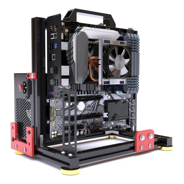 Diy Aluminum Pc Open Case Computer Chassis Bench Bench Sopor