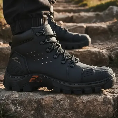 Bota Masculina Bico Pvc Coturno Trabalho Botina Segurança