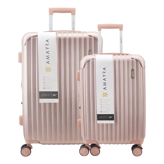 Kit Set Valija X2 Carry On 20 Y Mediana 24  Viaje Abs Amayra
