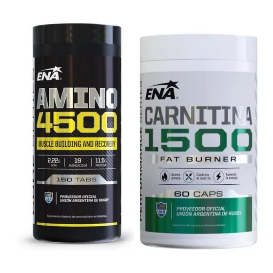 Combo Ena Carnitina+ Amino 4500 Recuperacion Quemador