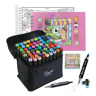 Kit Bobbie Goods Capa Dura + Caneta Touch 60 Cores Kit Bobbie Goods Capa Dura + Caneta Touch 60 Cores