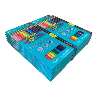 Lapis De Cor 12 Cores + 2 Låpis Preto Multicolor Pct C/12 Un Marcação Colorido Lapis De Cor 12 Cores + 2 Låpis Preto Multicolor Pct C/12 Un Marcação Colorido