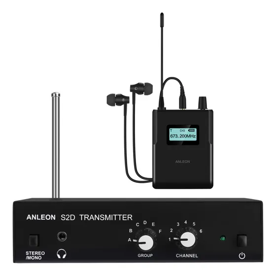 Retorno Palco Sem Fio Fone In Ear Anleon S2  C/ 1 Receptor