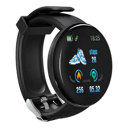 Reloj Inteligente D18 Para Mujeres Y Hombres, Presión Arterial, Monitor De Ritmo Cardíaco, Pantalla Táctil, Podómetro Con Monitor De Sueño, Recargable