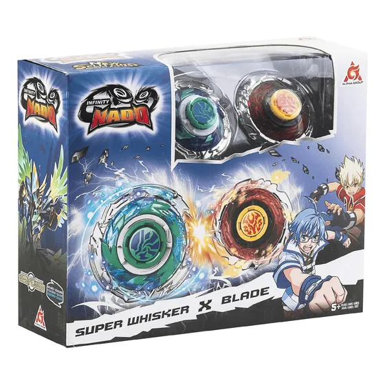 Set Juguete Lanzador 2 Beyblade Infinity Nado Battle Series