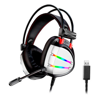 Headset Gamer K-mex Ar70 7.1 Som Surround Usb Prata/rgb Headset Gamer K-mex Ar70 7.1 Som Surround Usb Prata/rgb
