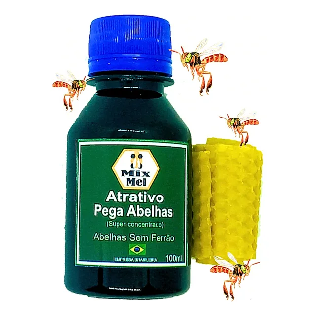 Atrativo Feromônio Isca Jatai Abelhas Sem Ferrão 100ml Cera