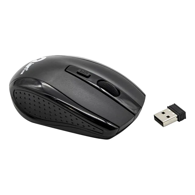 Mouse Gamer Qian Óptico QAMI18001, Inalámbrico 2.4 GHz, USB, 1600DPI, 3 Botones, Para Mac,Windows, Pc, Negro, QAMI18001