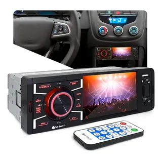 Rádio C/ Tela 1 Din Sx4 2019 Touch Bluetooth Espelhamento Preto