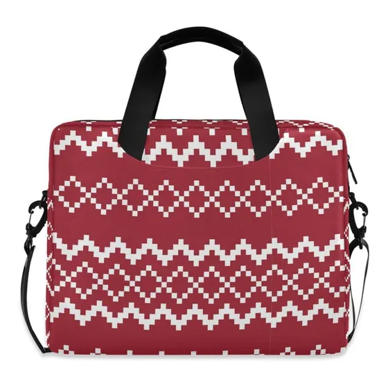 Sletend Bolsa Para Portatil Rojo Raya Blanca 15,7  Funda