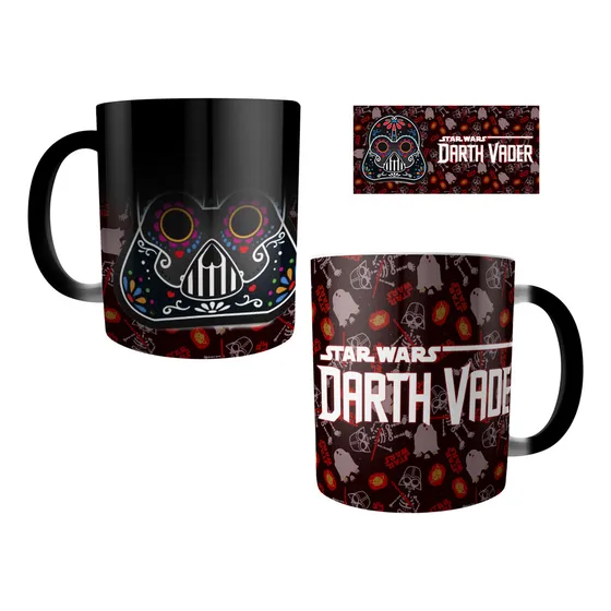 Taza Magica Personalizada Dia De Muertos Darth Vader