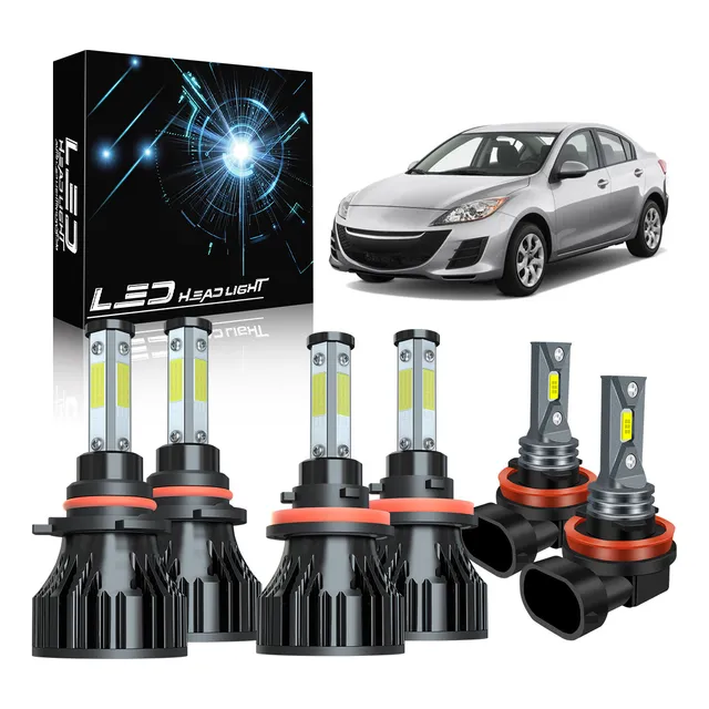 Kit Focos Led Para Mazda 3 2010-2013 Alta Baja Antiniebla