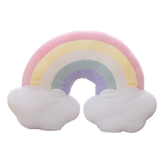 Almohada Rosa Arcoíris Para Decoración De Cabecera - Almohada Rosa Arcoíris Para Decoración De Cabecera -