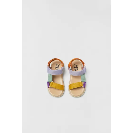Sandalia De Niña Marca Zara De Colores, Nuevo