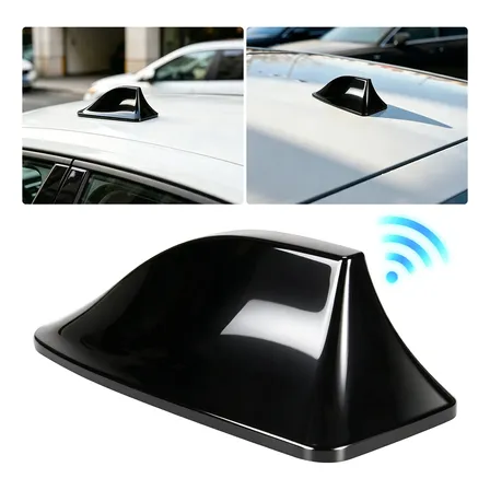Antena Automotiva Carro Teto Shark Tubarão Barbatana Am Fm Preto