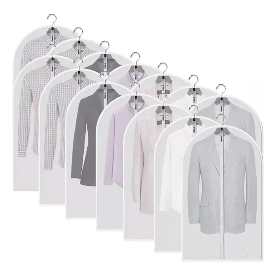 Protector Funda Ropa Traje Cubrepolvo Colgante Bolsa 15pcs