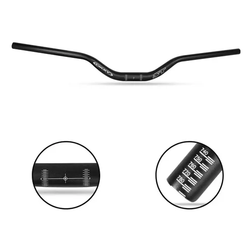 U　38 Guidão Oxxy Street 790mm Alumínio Cinza Claro MTB 31,8mm | Frete