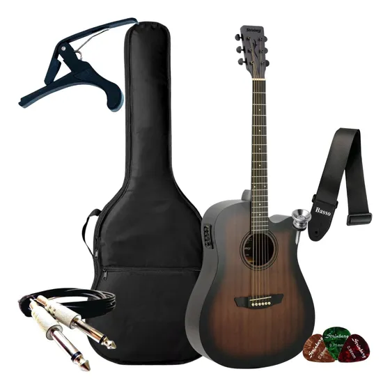 Kit Violão Strinberg Fs4d Forest Folk + Acessórios Completo