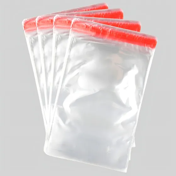 FZN 100 unidades Saco Embalagem Plástico Transparente Bopp 25x35 Com Aba