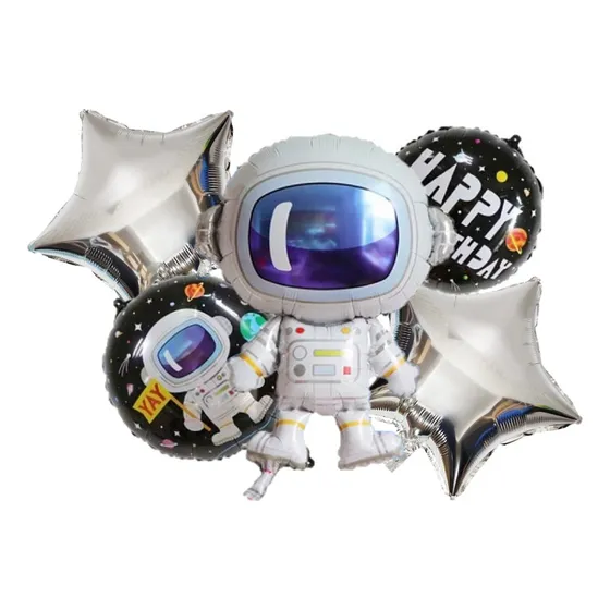 Set Globos Metálicos Cumpleaños Espacial Cotillón Activarte