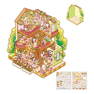Pc Pegatinas De Casas Con Dibujos Animados En 3d Con Pc Pegatinas De Casas Con Dibujos Animados En 3d Con