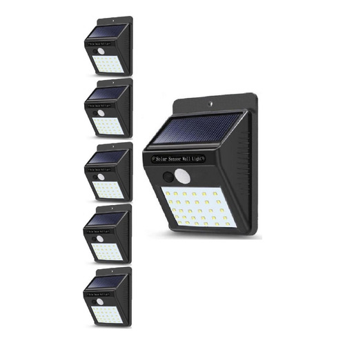 Pack X5 Foco Led Solares Exterior Luz Solar Foco Led Sensor