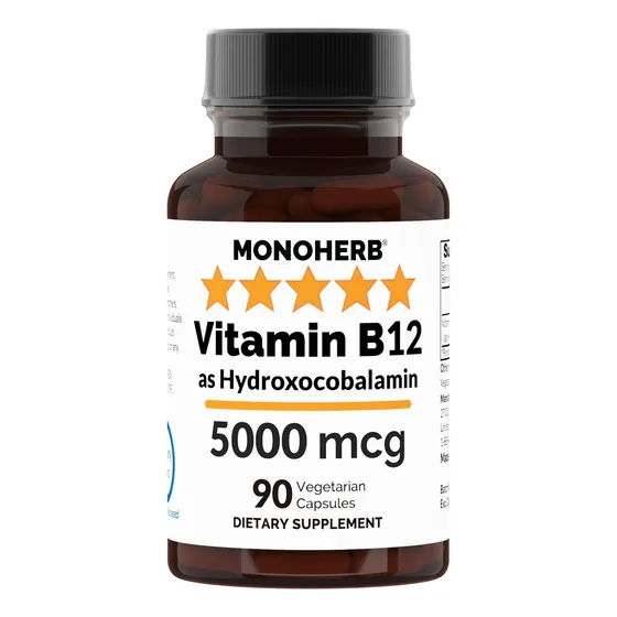 Suplemento Monoherb Hydroxo B12 De 5000 Mcg Con Omega 3