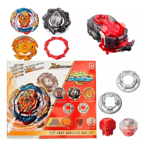 Nuevo Set Personalizado Beyblade B-201 Zest Achilles