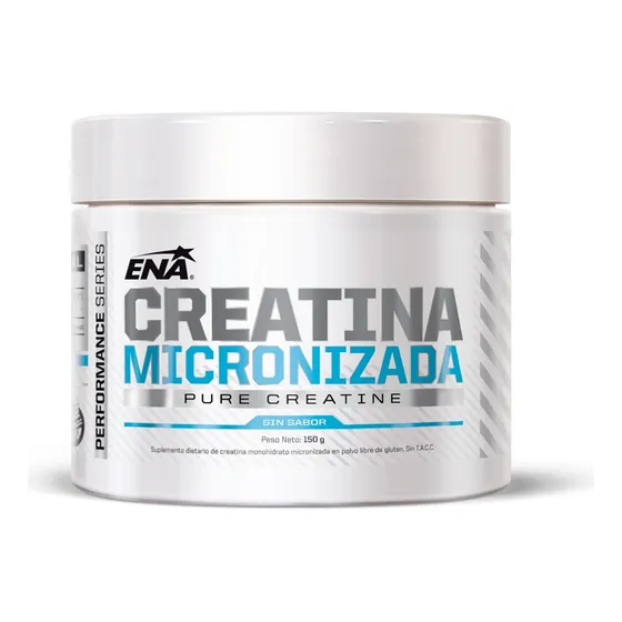 Creatina en Polvo Ena Sport Micronizada Sabor Neutro Pote 150g