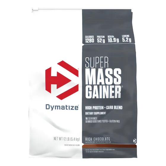 Super Mass Gainer 12 Lb Dymatize, Ganador De Masa C/vitamina Sabor Rich Chocolate