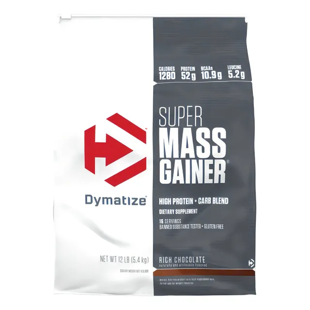 Super Mass Gainer 12 Lb Dymatize, Ganador De Masa C/vitamina Sabor Rich Chocolate