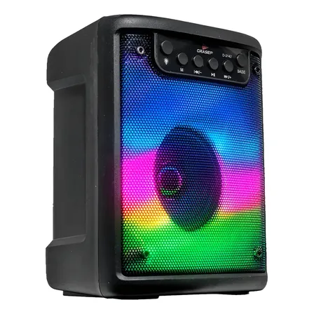 Caixa De Som Bluetooth 5.0 Amplificada Mp3 Usb Sd Fm Aux P2 Preto Bivolt