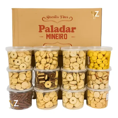 Pote Biscoitos Doce Paladar 400g Amanteigado 12 Unid.