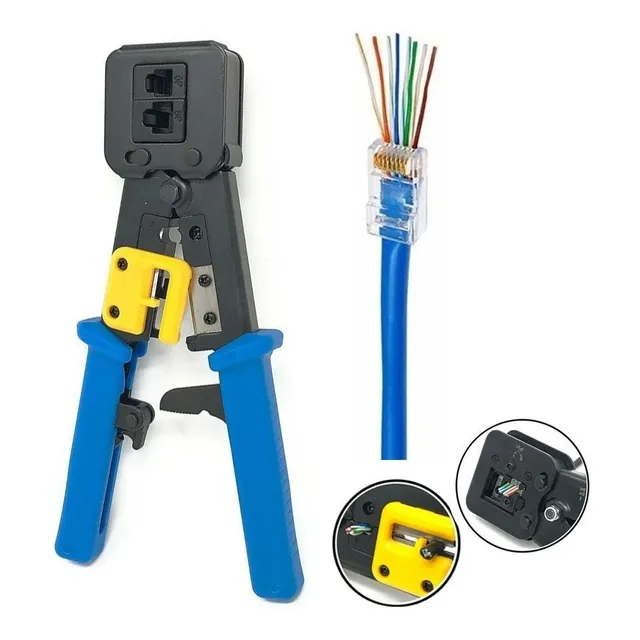 Ponchadora De Paso Ez-rj45 3 En 1 Profesional Rj45/rj11/rj12