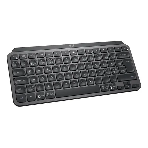 Teclado bluetooth Logitech Master Series MX Keys Mini QWERTY inglês UK cor grafite com luz branco