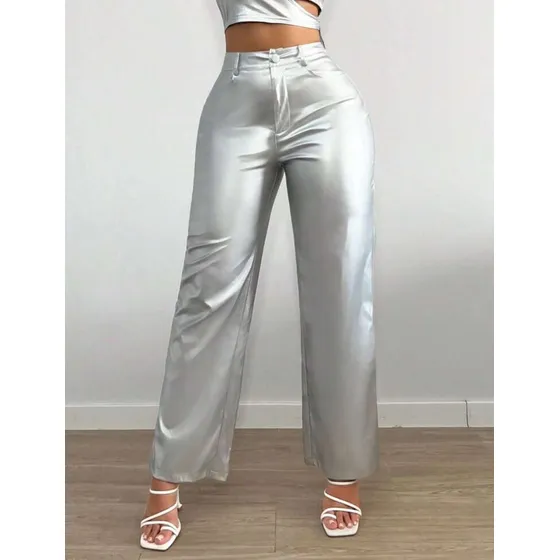 Pantalón Plateado Sxy Mujer