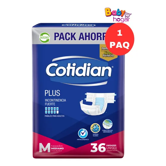 Pañales Cotidian Plus G Y M 36 Und