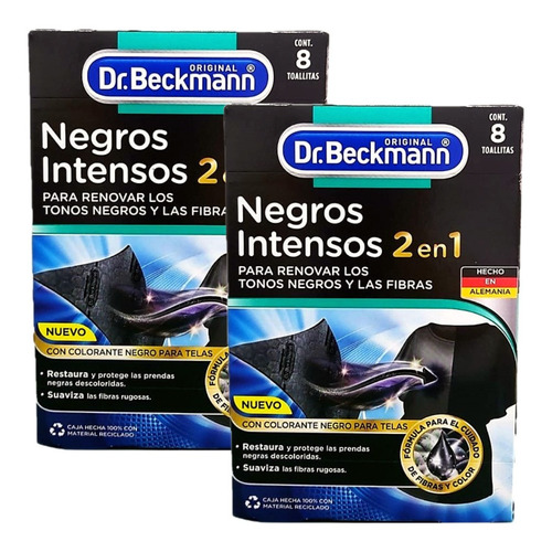 Dr. Beckmann Toallitas Renovadoras De Tonos Negros Pack X2